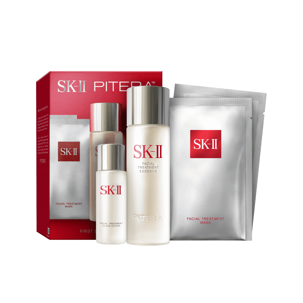 SK-II PITERA™ First Experience Kit: Skincare Starter set with facial treatment essence, clear lotion, and a mask